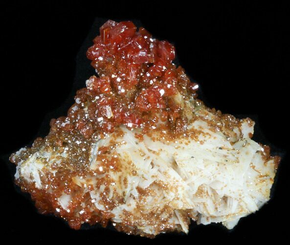 Red Vanadinite Crystal Cluster - Morocco #36987